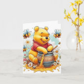 Hübsche Geburtstagsbärsonne Rose Karte (Gelbe Blume)