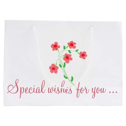 Hübsche Geburtstagsgeschenktasche Große Geschenktüte (Rückseite)