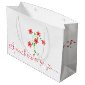 Hübsche Geburtstagsgeschenktasche Große Geschenktüte (Rückseite Schrägansicht)