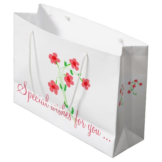 Hübsche Geburtstagsgeschenktasche Große Geschenktüte (Vorderseite Schrägansicht)