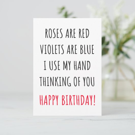 Hübsche Geburtstagskarte & Geschenk Dankeskarte (Stehend Vorderseite)