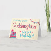 Hübsche Geburtstagskarte Godtochter, Jagd, Geschen Karte (Vorderseite)