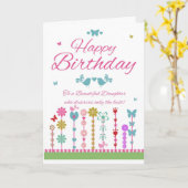 Hübsche Geburtstagskarte mit Schmetterlingen Karte (Gelbe Blume)