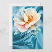 Hübsche Geburtstagsparty Delikatessen Blaues Rosa Einladung (Vorderseite)