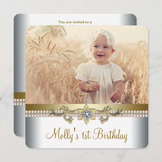 Hübsche Geburtstagsparty Einladung (Vorne/Hinten)