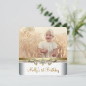 Hübsche Geburtstagsparty Einladung (Stehend Vorderseite)