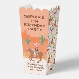 Hübsche Geburtstagsparty von Cowgirl und Pferd Geschenkschachtel