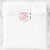 Hübsche Gefälle Babydusche Runder Aufkleber (Tasche)