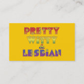 Hübsche geistreiche lesbische Geschäfts-Karte Visitenkarte (Rückseite)