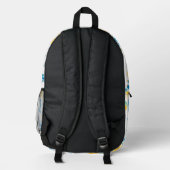 Hübsche gelbe Blume Bedruckter Rucksack (Rückseite)