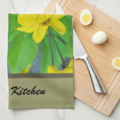 hübsche gelbe Blume, blumenreich Küchentuch (Viertel Falte)