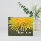 Hübsche gelbe Blume Lüster danke Postkarte (Stehend Vorderseite)