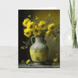 Hübsche gelbe Blumen   Alles Gute zum Geburtstag Karte