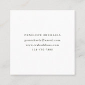 Hübsche gelbe Blumen und grüne Palmen Quadratische Visitenkarte (Rückseite)