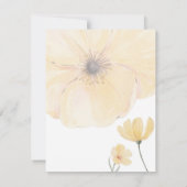 Hübsche gelbe florale RSVP-Karte RSVP Karte (Rückseite)