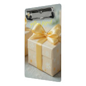 hübsche gelbe Geschenkbox Mini Klemmbrett (Gewinkelt2)