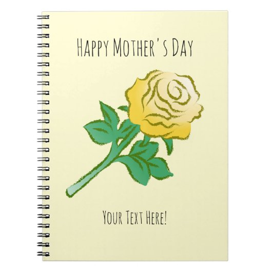 Hübsche gelbe Rose Notizblock (Vorderseite)