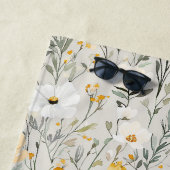 Hübsche gelbe weiße Blumen Strandtuch (Beispiel)