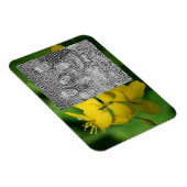 Hübsche gelbe Wildblumen Rahmen hinzufügen Ihr Fot Magnet (Rechte Seite)