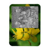 Hübsche gelbe Wildblumen Rahmen hinzufügen Ihr Fot Magnet (Vertikal)