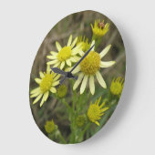 Hübsche gelbe Wildblumen Uhr (Winkel)