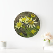 Hübsche gelbe Wildblumen Uhr (Zuhause)