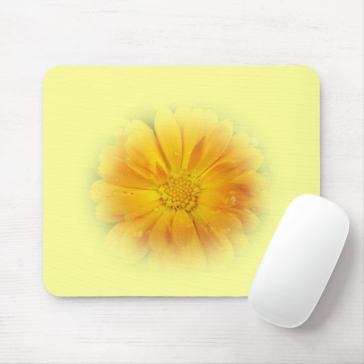 hübsche Gelbfärbung Blume Mousepad (Mit Mouse)