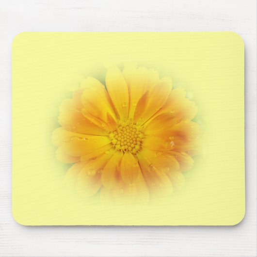 hübsche Gelbfärbung Blume Mousepad (Vorne)