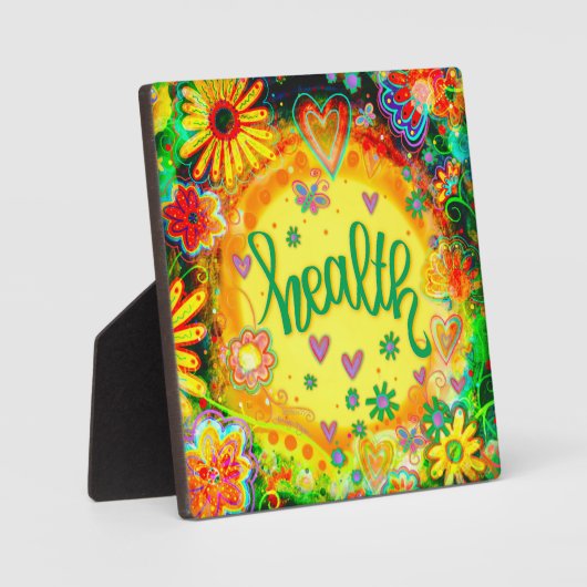 Hübsche Gelbflorentelefonanregung Gesundheit Fotoplatte (Vorderseite)