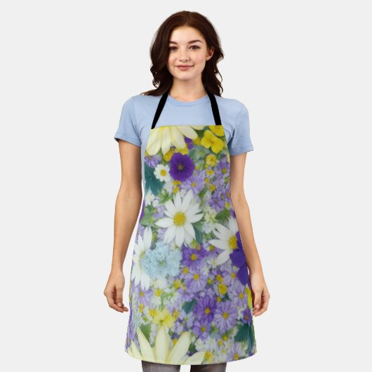 Hübsche Gemischte Blume Schürze (Getragen)