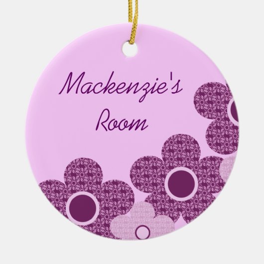 Hübsche Gemusterte Blume Türhanger Ornament (Vorne)