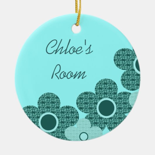 Hübsche Gemusterte Blume Türhanger Ornament (Vorne)