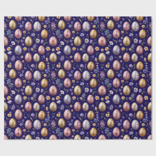 Hübsche Gemusterte Frühlingszeit Farbige Ostereier Geschenkpapier (Flach)