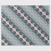 Hübsche Gemusterte Geschenkgutschrift in Aquamarin Geschenkpapier (Flach)