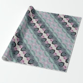 Hübsche Gemusterte Geschenkgutschrift in Aquamarin Geschenkpapier (Ungerollt)
