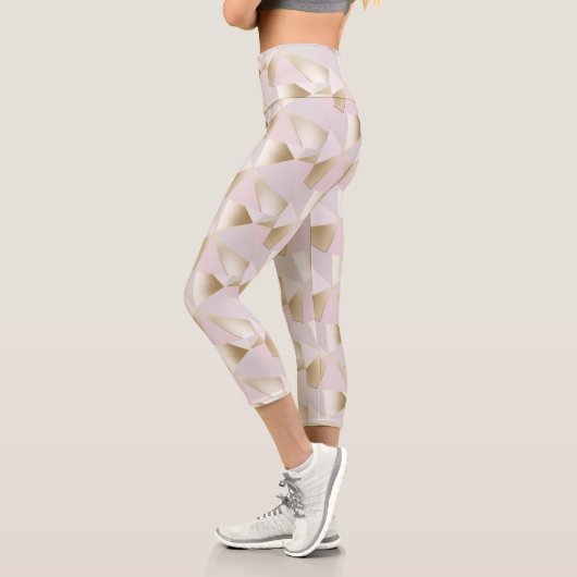 Hübsche geometrische Leggings in Rosa (Links)