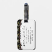 Hübsche Gepäckmarke mit schwarzer Bezeichnung Gepäckanhänger (Rückseite vertikal)