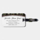 Hübsche Gepäckmarke mit schwarzer Bezeichnung Gepäckanhänger (Rückseite horizontal)