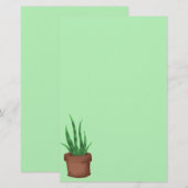Hübsche gepunktete Pflanze Briefpapier (Vorne/Hinten)