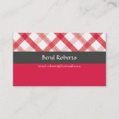 HÜBSCHE GESCHÄFTSKARTE: Gingham pattern 4L Visitenkarte (Rückseite)