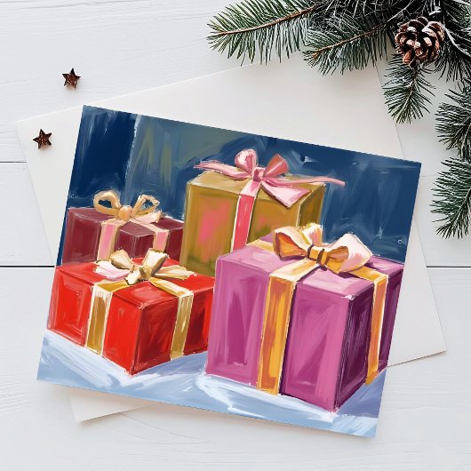 Hübsche Geschenke Aquarell Feiertagskarte