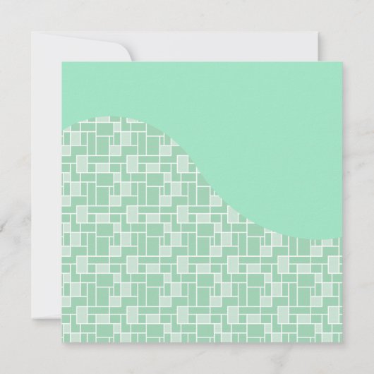 Hübsche Geschenke mit weichem, schmalzgrünem Welle Einladung (Rückseite)