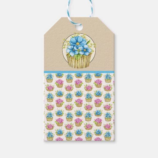 Hübsche Geschenkmarke blühen Geschenkanhänger (Vorderseite)