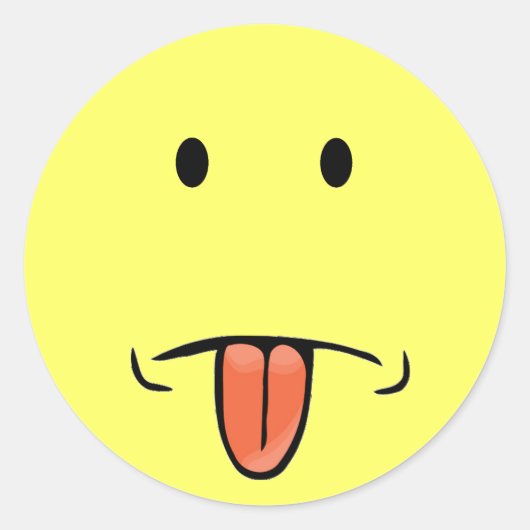 Hübsche Gesichtskleber Runder Aufkleber (Vorderseite)
