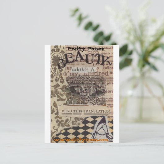 Hübsche Giftbeauty Postkarte (Stehend Vorderseite)