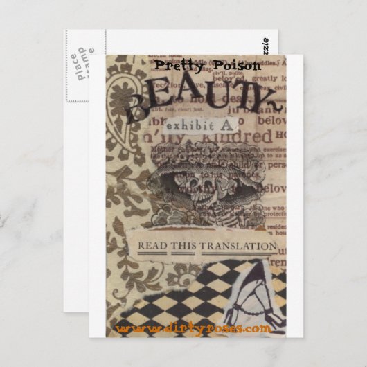 Hübsche Giftbeauty Postkarte (Vorne/Hinten)