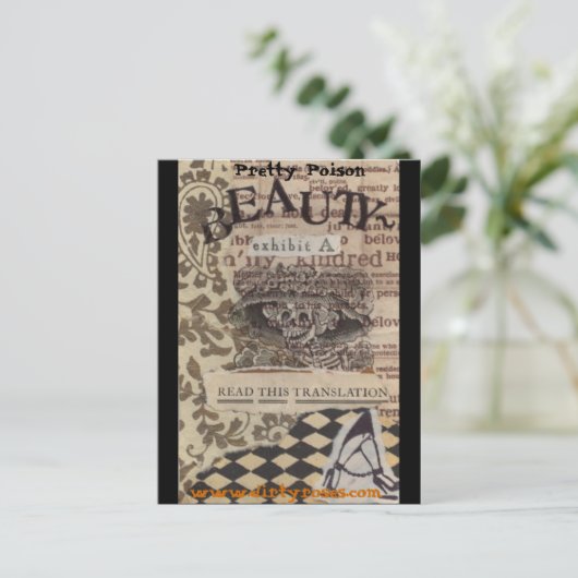 Hübsche Giftbeauty Postkarte (Stehend Vorderseite)