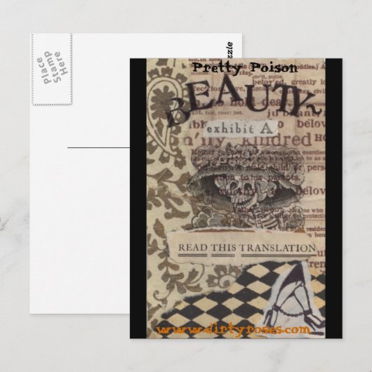 Hübsche Giftbeauty Postkarte (Vorne/Hinten)