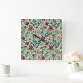 Hübsche Giftblüten Quadratische Wanduhr (Zuhause)