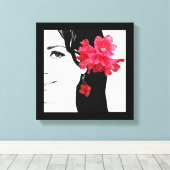 Hübsche Girl-Fashion-Illustration Leinwanddruck (Insitu (Holzboden))